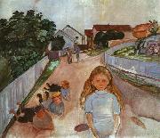 Edvard Munch Street in Asgardstrand oil painting